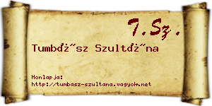 Tumbász Szultána névjegykártya